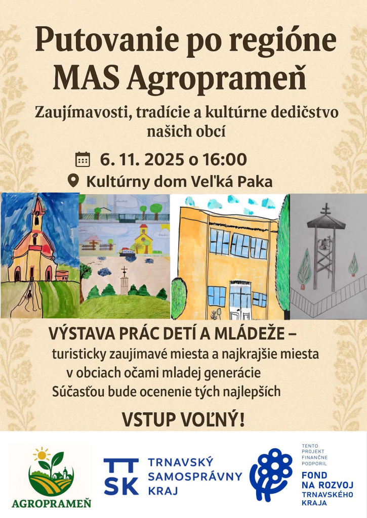 Výstava prác detí a mládeže: Kultúrny dom Veľká Paka, 6.11.2025