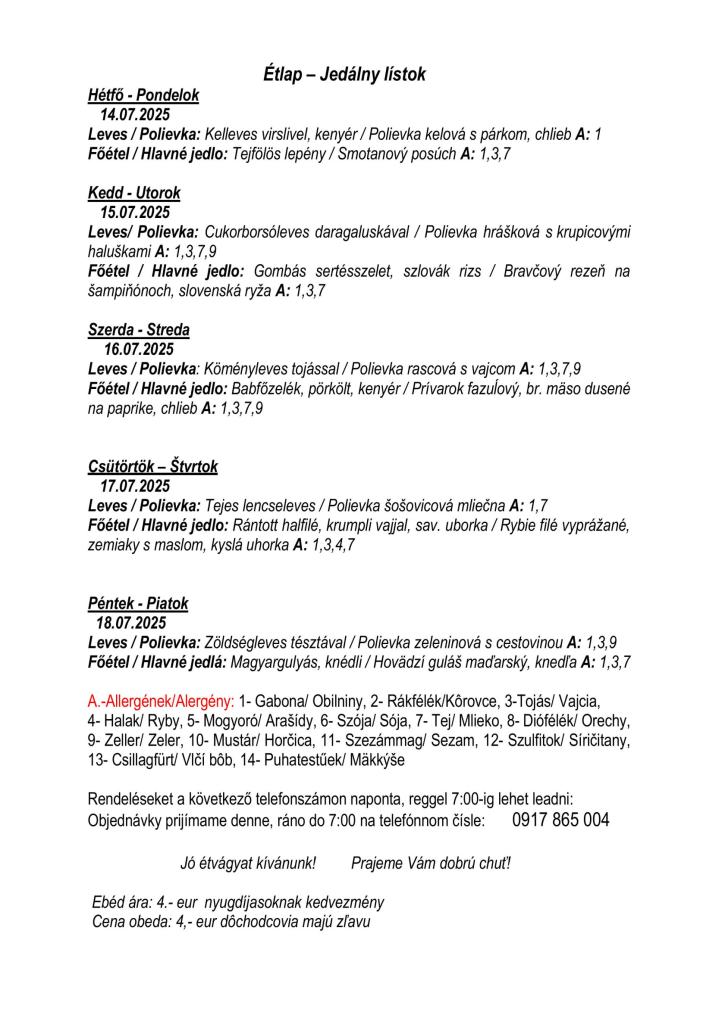 Étlap 2025.7.14.- 2025.7.18.